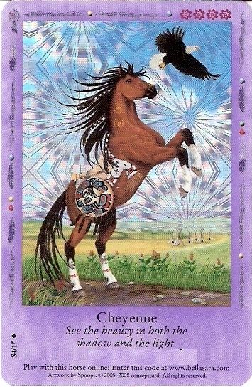 Bella Sara*NATIVE LIGHTS* CHEYENNE  S4 of 17 Foil Card  