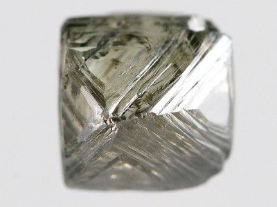 42ct Authentic Fancy Green Natural Octahedron Rough Diamond cuttable 