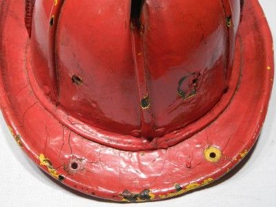 VINTAGE CAIRNS & BROS CLIFTON NEW JERSEY LEATHER FIRE HELMET  