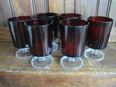 Ruby Red Short Stemmed Glasses  