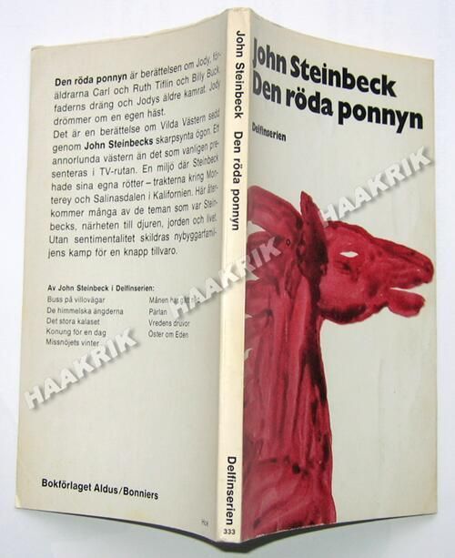 John Steinbeck, THE RED PONY rare paperback SWEDEN 1973  