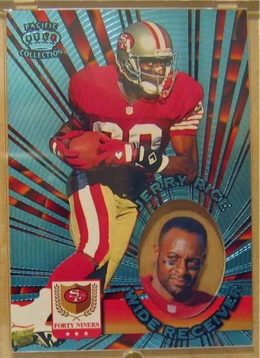 1996 Pacific Invincible Platinum Blue #133 Jerry Rice  