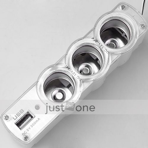 usb 3 car cigarette lighter socket splitter charger article nr 1530000 