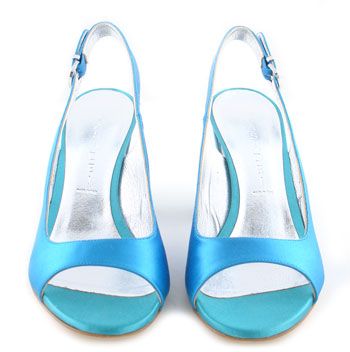 Blue Satin Casadei Slings  