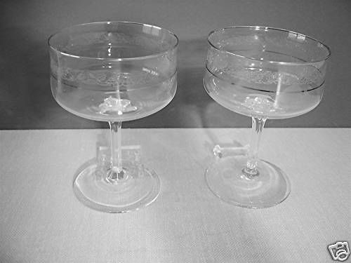 LENOX CRYSTAL PLATINUM TRIM MOONSPUN CHAMPAIGN GLASS  