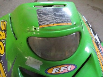   Cat Zr 580 Hood Green Used Snowmobile Shroud Sled Headlight ZR  