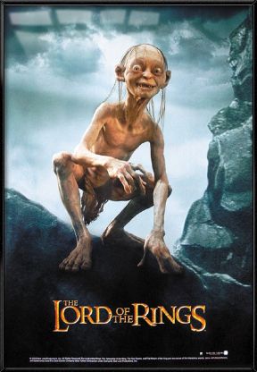 THE LORD OF THE RINGS 2   FRAMED MOVIE POSTER (SMEAGOL)  