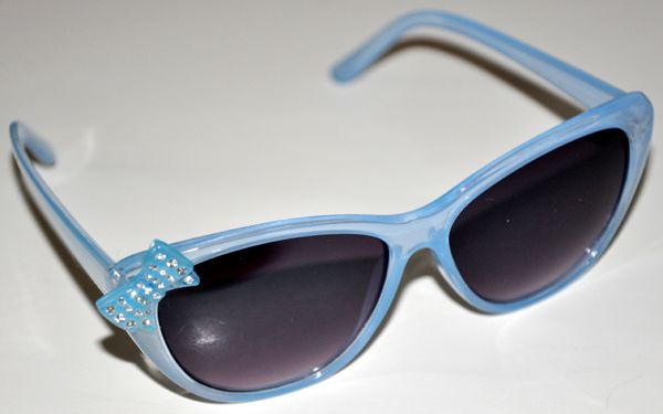 BOW TIE POWDER BLUE Retro 50s Style Sunglasses  