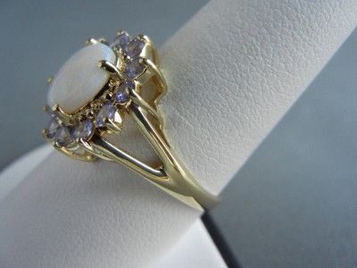 Gorgeous Opal and Iolite Ring in 14K Yellow Gold   Size 9 1/4  