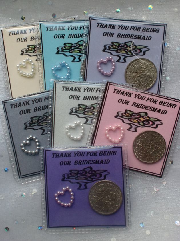 wedding sixpence thank you gift bridesmaid*flowergirl*  