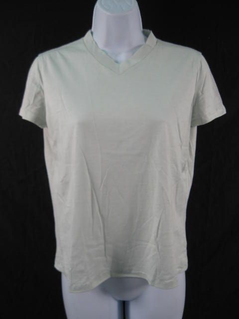 SIMIN T Mint S/S V Cut Tee Shirt Top SZ M  