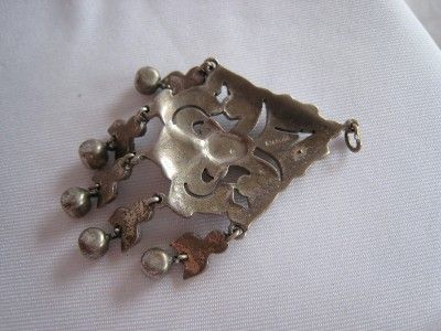   STERLING SILVER FRENCH PASTE PENDANT MULTI DANGLES CA 1880 SHIMMERS