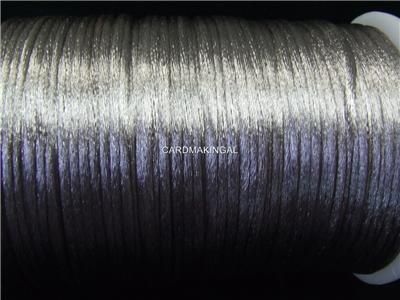 SILVER SATIN CORD Wedding Rattail Craft Rat Tail 5 YDS  