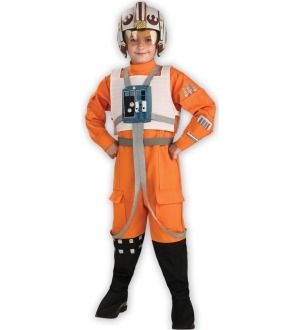 STAR WARS DELUXE ORANGE FLIGHT SUIT CHILDMED CostumeNEW  