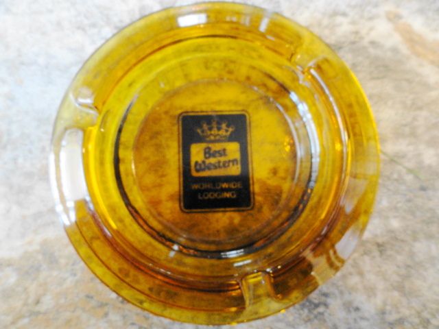 Best Western 4 Amber Ashtray Worldwide Lodging With Crown Logo Ex 