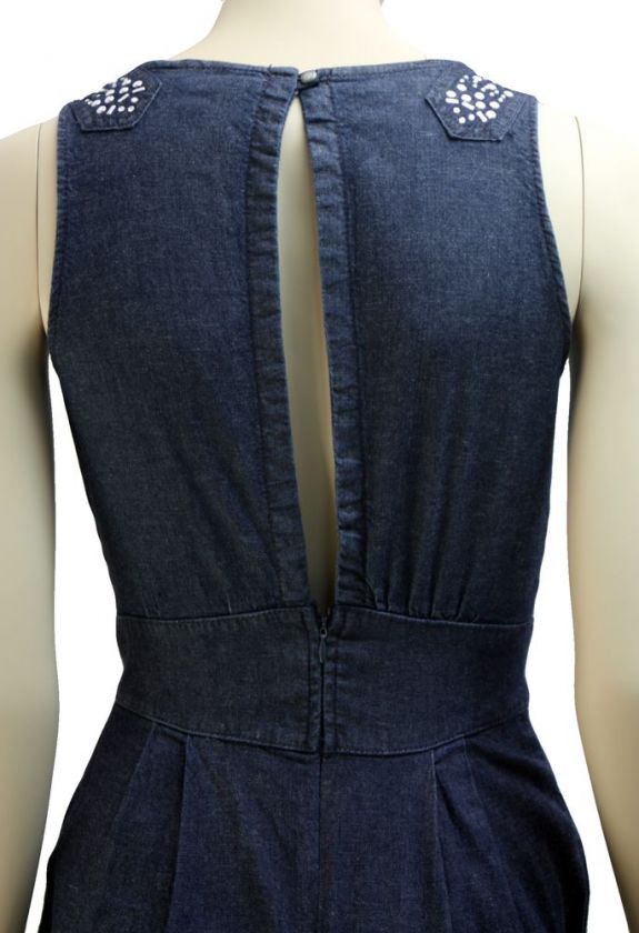 Sexy XOXO Denim Jumper Romper NWT  