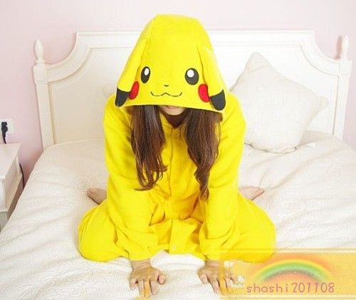 Japan Kigurumi Pikachu Stitch Dinosaur Kitty Bear Cosplay Costume 