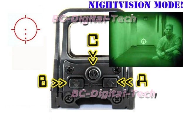 Tactical IR + Red Holographic Sight for Airsoft Hunting  