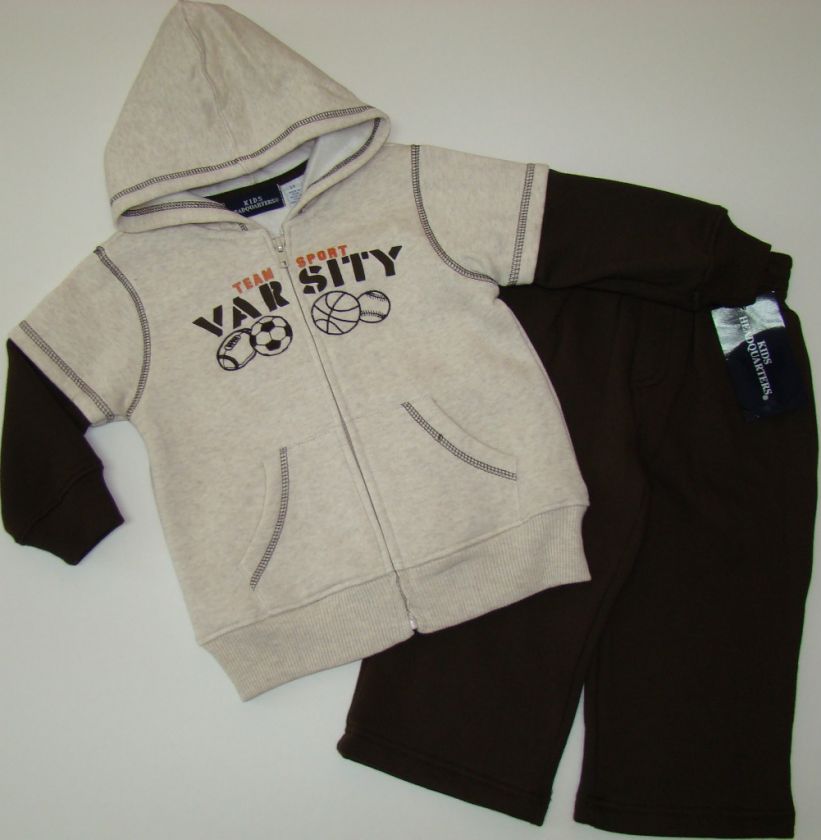 NWT Boys Sports Hoodie Pants KIDS HEADQUARTERS Sz 4T  