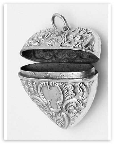   guarantee metal sterling silver shape heart style locket item hp 242