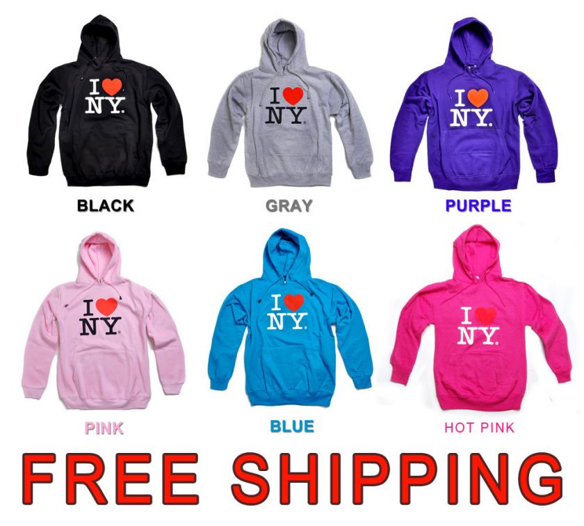 LOVE ( HEART ) NY Hoodie Hoody Sweatshirt   Unisex  