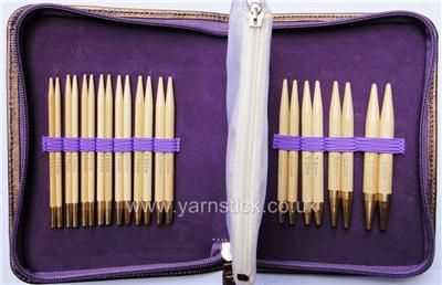   Set TULIP CARRY C Interchangeable Gold Plated Bamboo Circular Needles