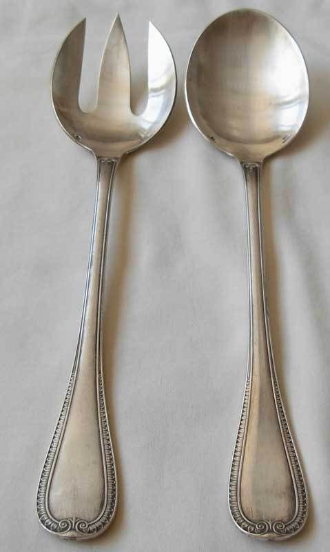 CHRISTOFLE MALMAISON SILVERPLATED SERVING FORK & SPOON  