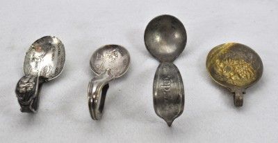 Lot 4 Baby Spoons Cream Top Milk Jack & Jill Sterling  