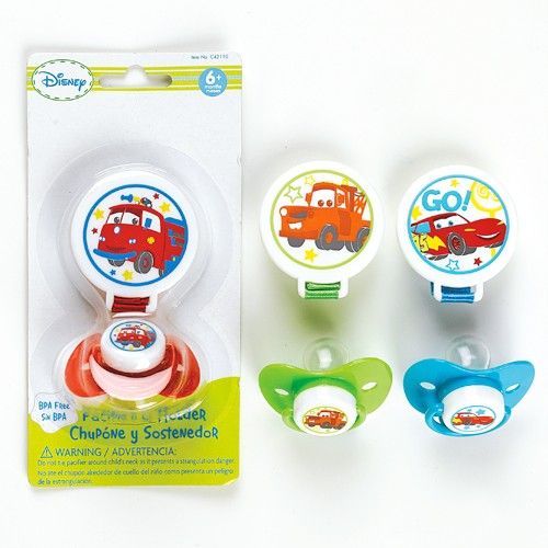   PACIFIER & HOLDER, LIGHTNING MCQUEEN, MATER, BABY SHOWER, CAKE  