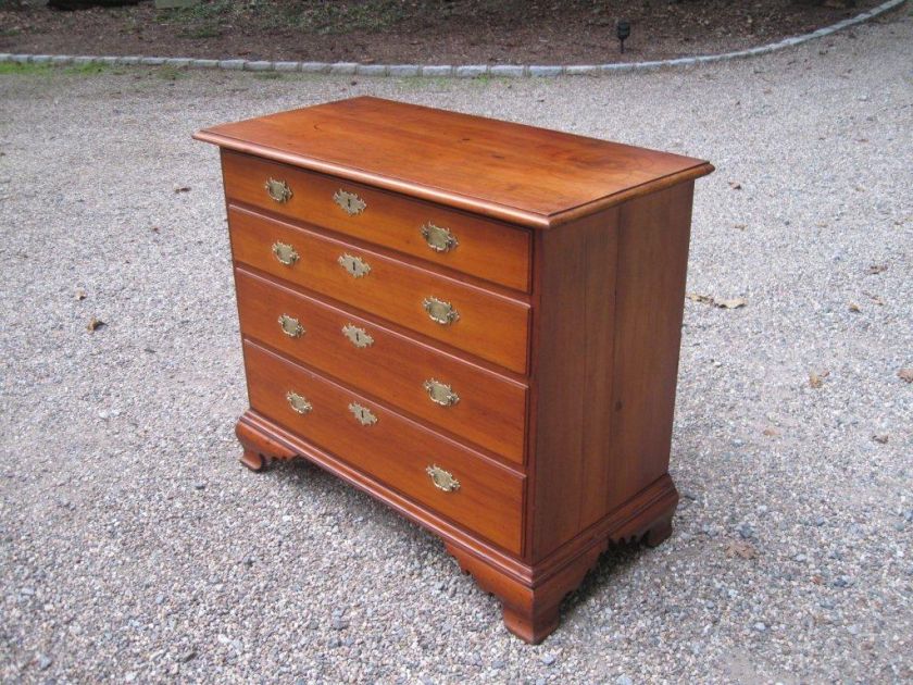 Connecticut Cherry Chest of Drawers, Chippendale 1779 90 American 