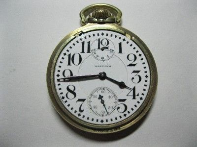 Waltham Vanguard Size 16 Pocket Watch 23 Jewels Wind Indicator **AS IS 