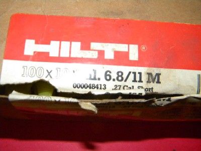 NIB HILTI .27 CAL 6.8/11 M Yellow Shot Strips1000 Shots  