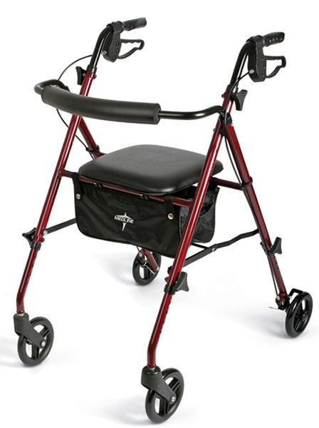 MEDLINE Freedom Ultralight Lightweight Folding Rollator Rolling Walker 