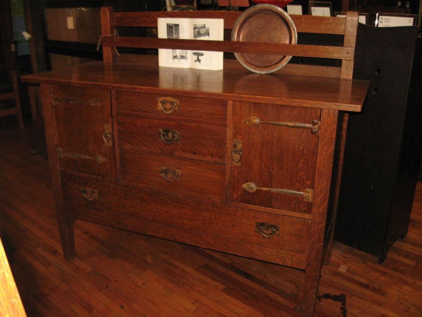 Gus Gustav Stickley Buffet Sideboard #814.5 White Oak Arts & Crafts 