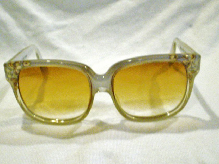 Vintage EMMANUELLE KHANH EK SUNGLASSES 80s Paris ONE OF A KIND CLEAR 