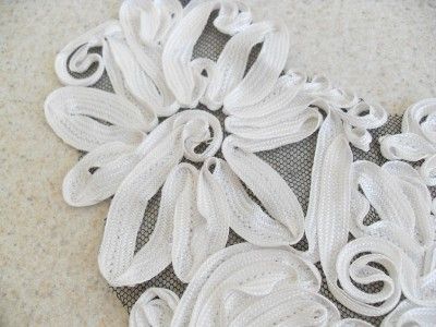 WHITE PASSEMENTERIE RIBBON DECORATION DRESS CRAFT TRIM  