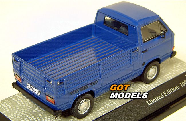 VOLKSWAGEN T3 PICK UP   1/43 SCALE   TYPE 3 VW  T25 BLU  