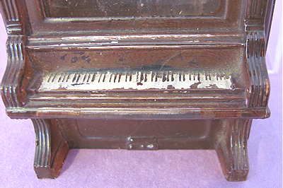 1920 Glass Upright PIANO CANDY Container with Closure  