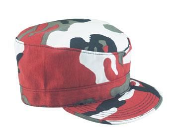 NEW Red Camo Fatigue Cap   All Sizes  