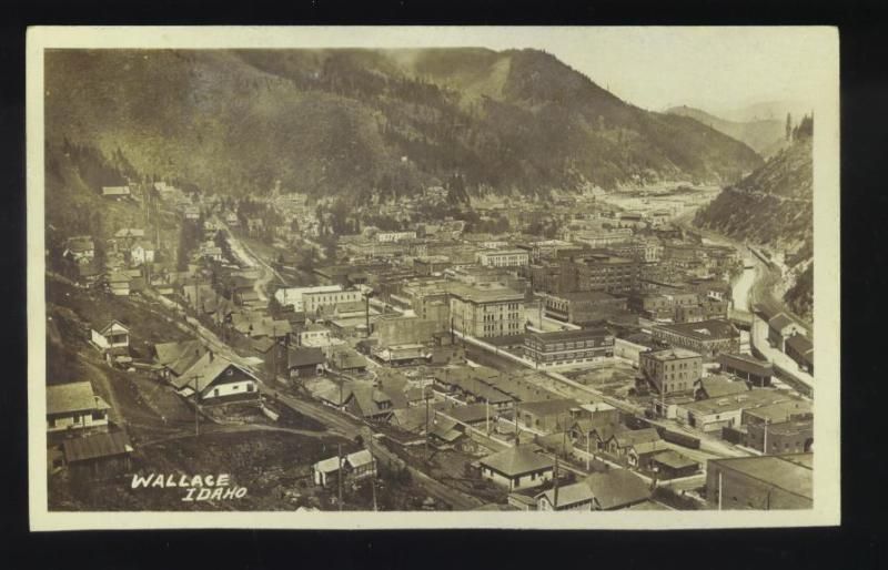 WALLACE, IDAHO ~ TOWN PANORAMA ~ RPPC ~ c. 1920s  