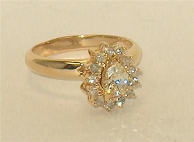 SALE   STUNNING WOMENS 18K GOLD/.80cttw. DIAMOND RING  