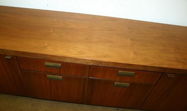 Vintage eames era Modern Mod Danish desk credenza set  