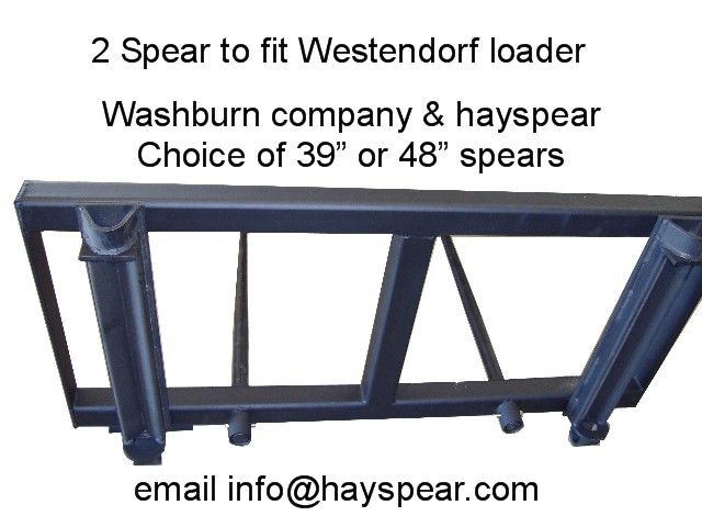 Hay bale 2 spears 39 fits Westendorf tractor loader  