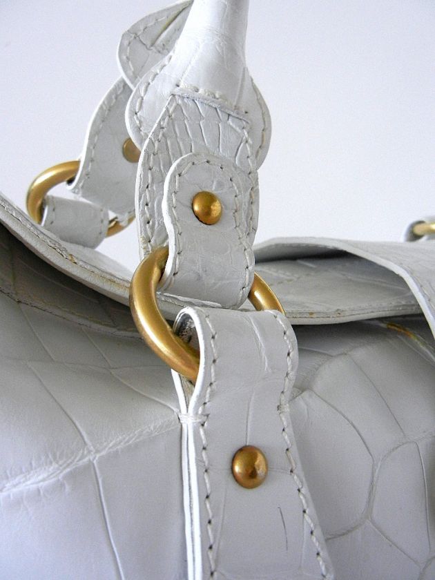 VALENTINO bag WHITE CROCODILE Ltd Ed Runway AMAZING  