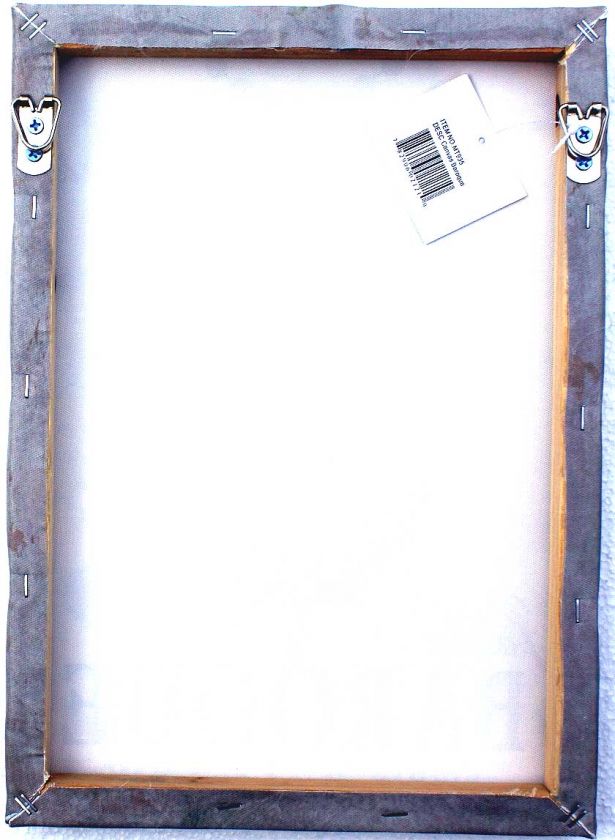 back of framed picture detailed view of metal picture hanger