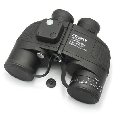New 7x50 Black Marine Binoculars with Build in Range Finder & Compass 