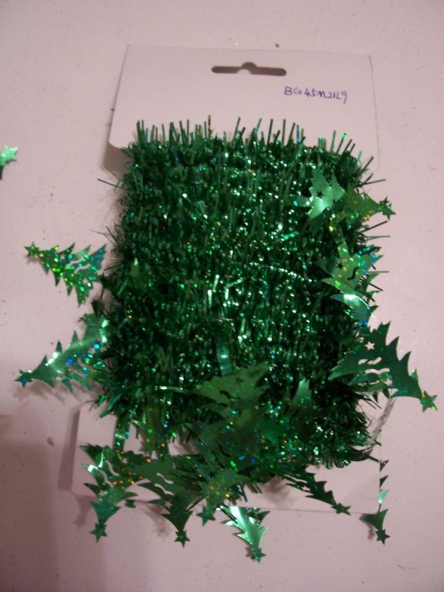 FOOT DARK GREEN CHRISTMAS TINSEL GARLAND DECORATION  