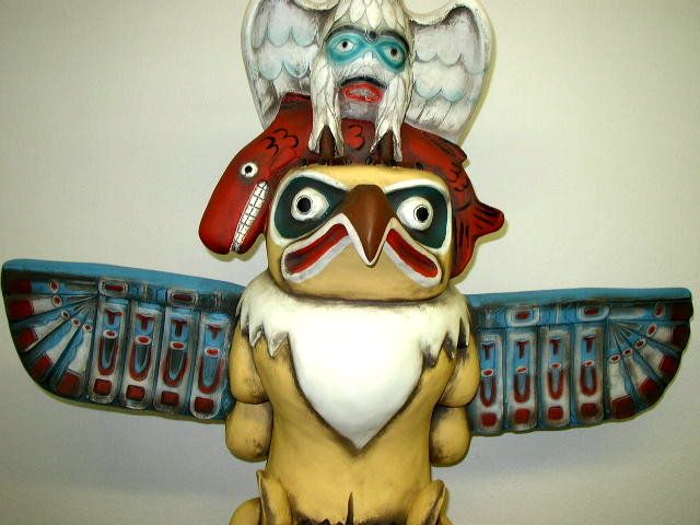 7Ft Native American Indian Totempole Eagle  