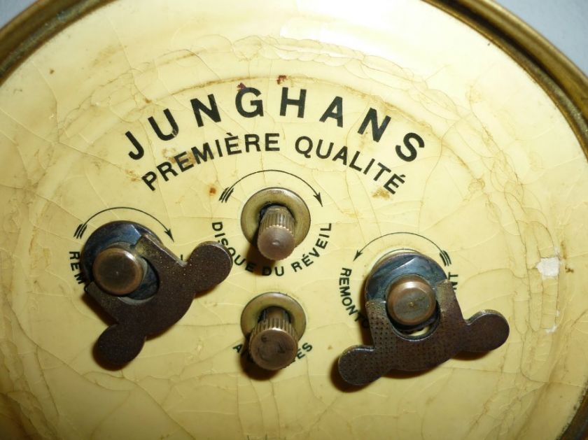 Antique Junghans Desk Alarm Clock 1920`s Germany  