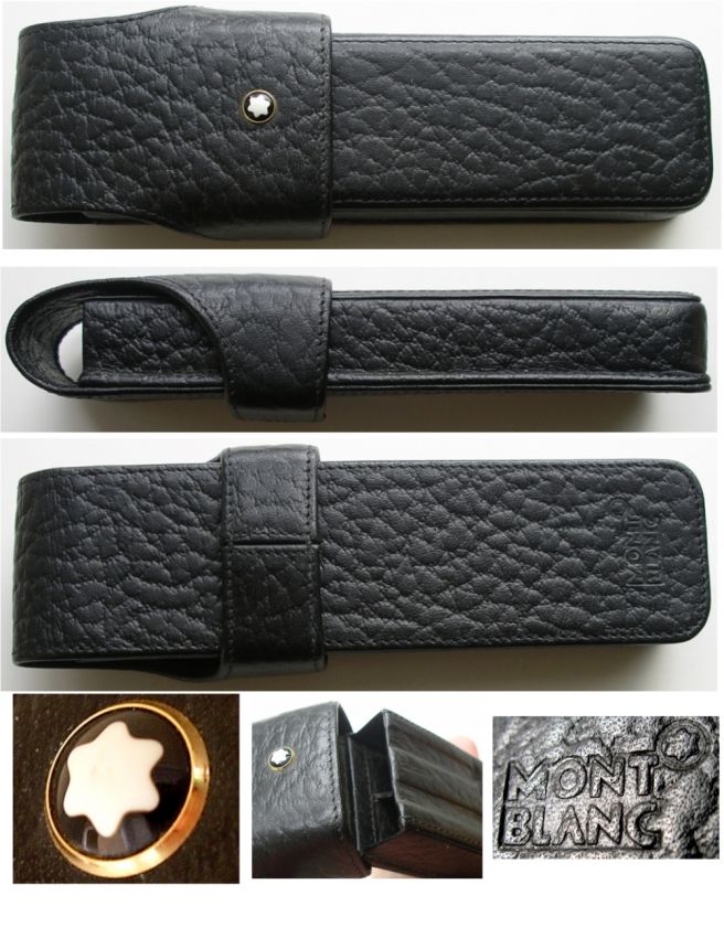   Meisterstuck Siena 2 Pen Leather Case 2 Pens Black Double Pouch  